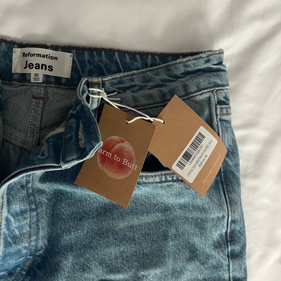 Reformation Cynthia High Rise Straight Cropped Jeans - Picture 12 of 13